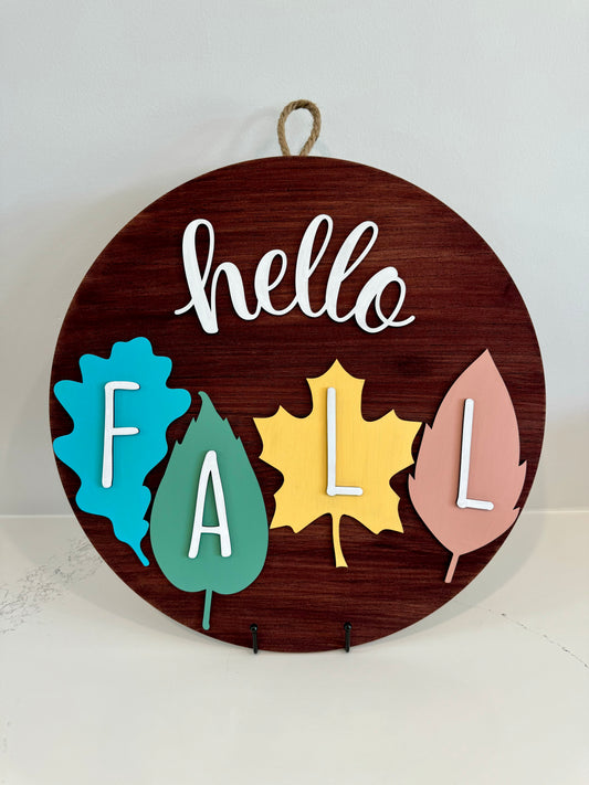 18" Hello Fall Front Door/Wall Hanger