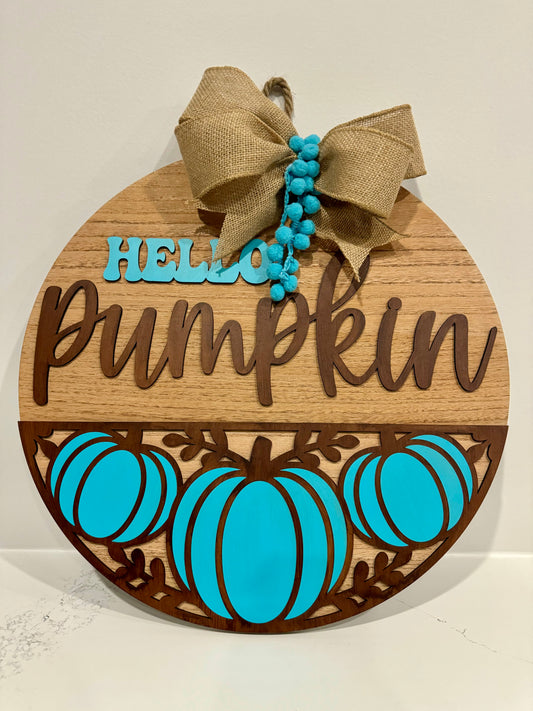 18” Hello Pumpkin Front Door/Wall Hanger