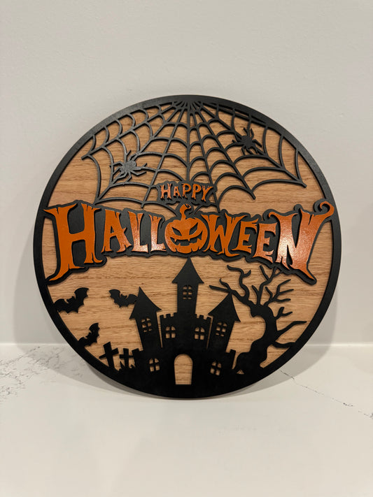 12" Happy Halloween Door/Wall Hanger